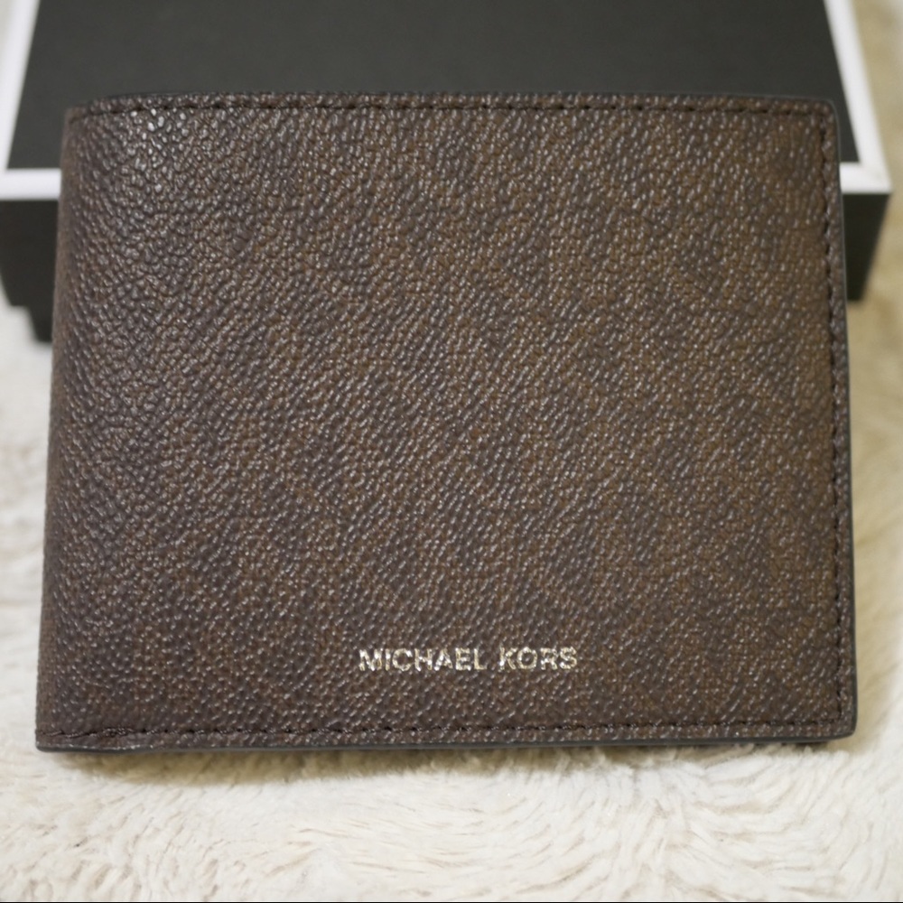 Michael Kors Billfold Brown Leather Men's Wallet